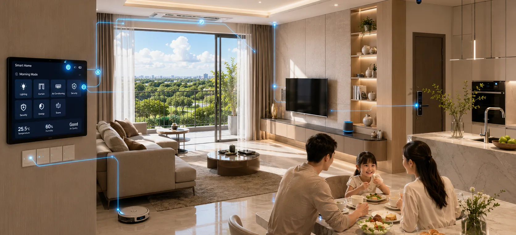 Hệ thống điều khiển thông minh trong căn hộ