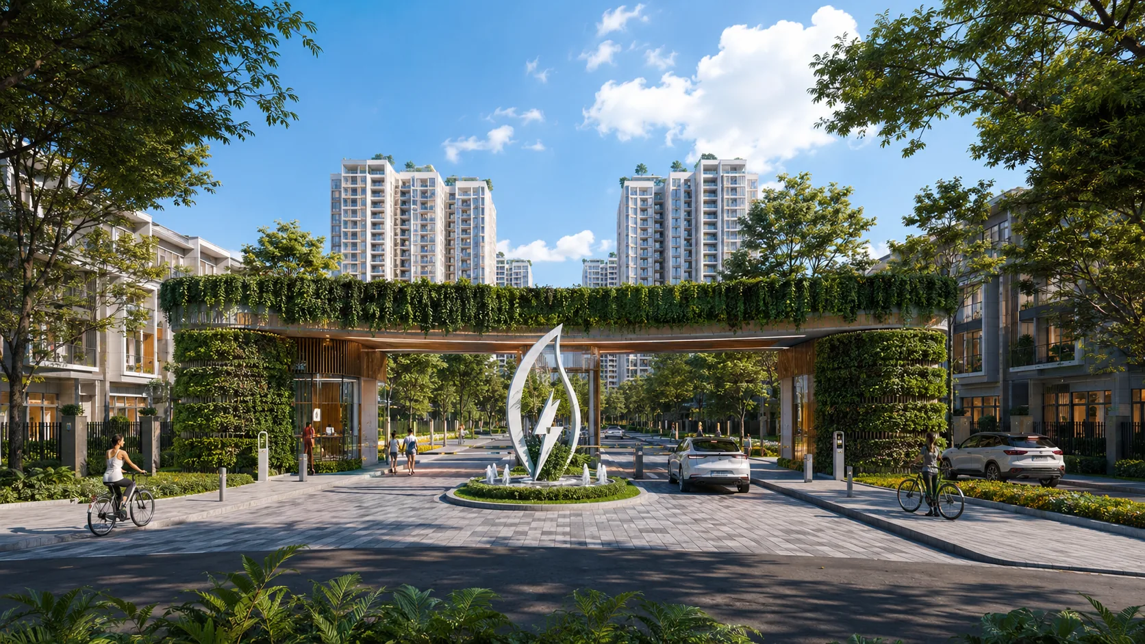 Cổng vào khu đô thị